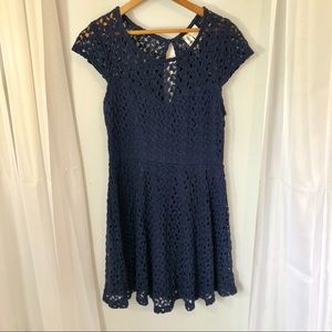 Mimi Chica crochet skater dress size medium.
